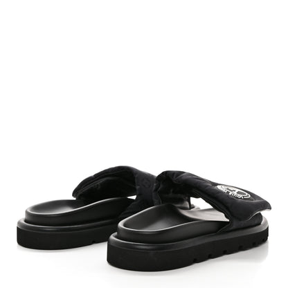 Louis Vuitton Nylon Monogram Womens Pool Pillow Comfort Mules 39 Black 4 of 8