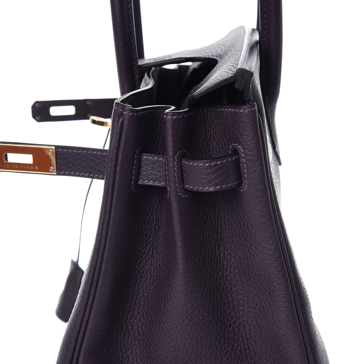 Hermes Taurillon Clemence Birkin 30 Raisin 17 of 39