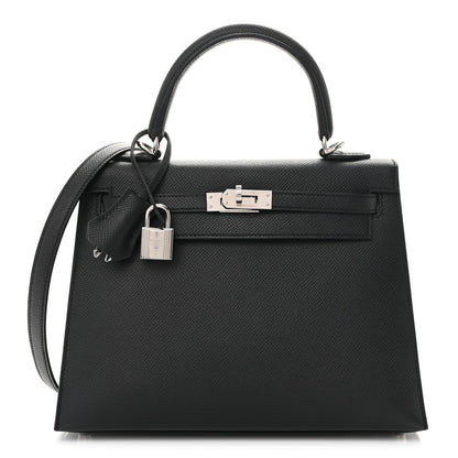 Hermes Epsom Kelly Sellier 25 Black 1 of 11