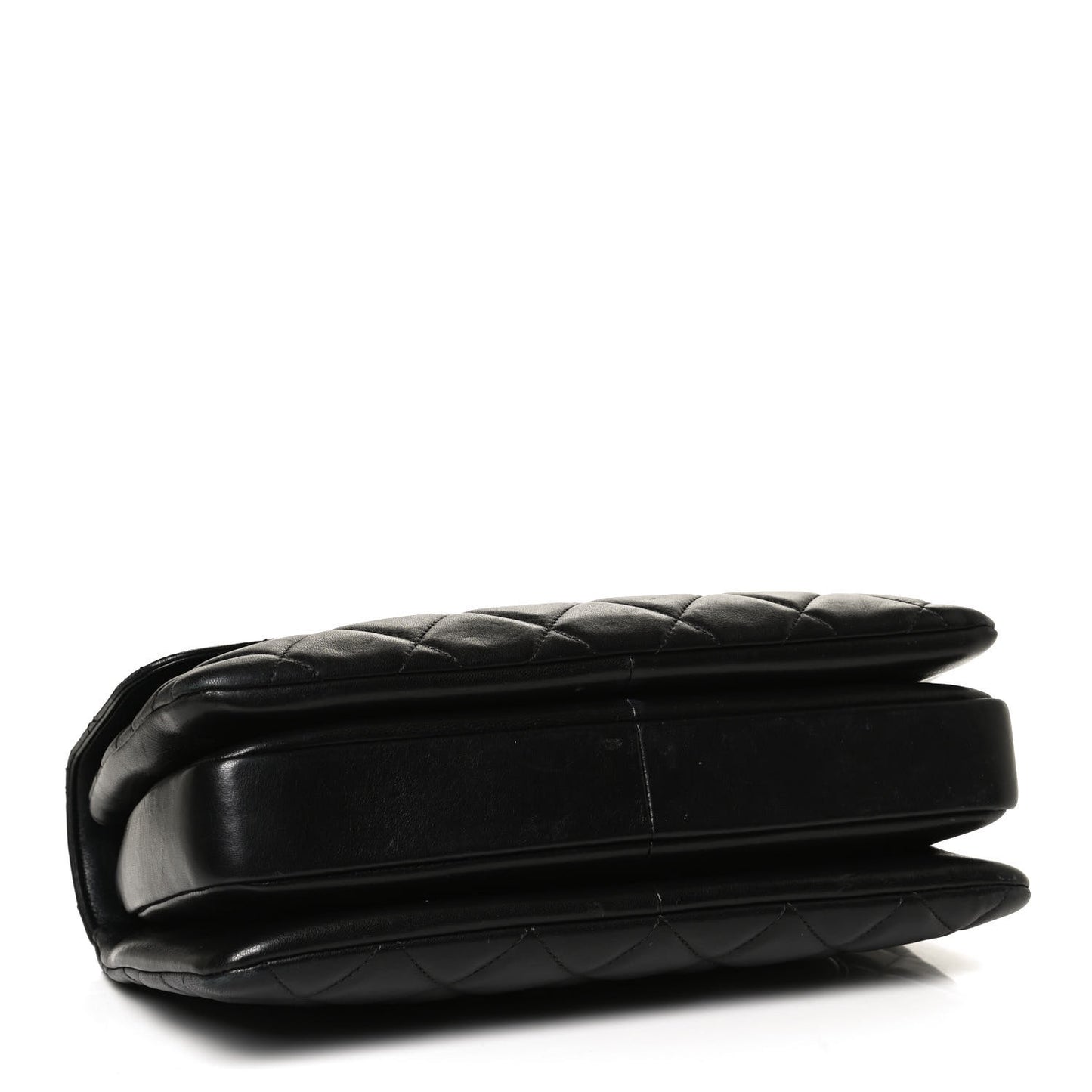 Lambskin Quilted Medium Trendy CC Flap Dual Handle Bag Black