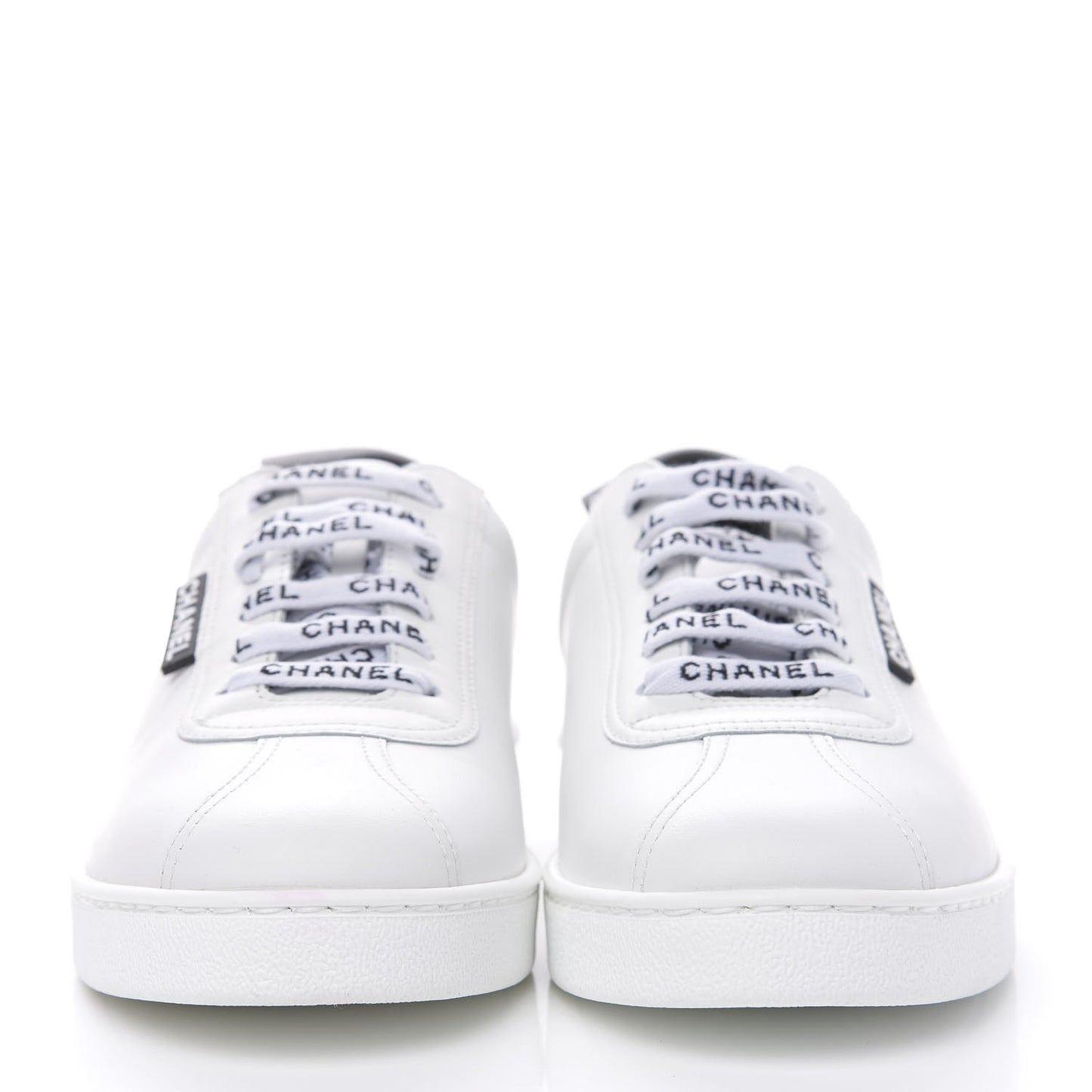 Calfskin CC Womens Sneakers 38 White