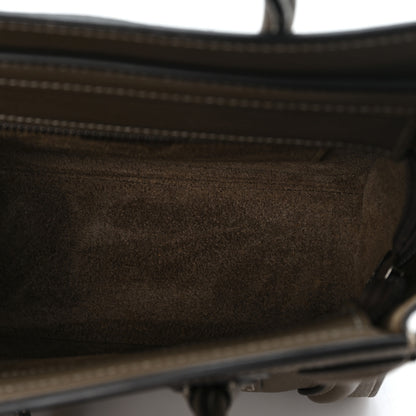 Celine Drummed Calfskin Nano Luggage Souris 5 of 11