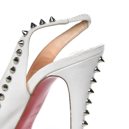 Christian Louboutin Calfskin Lady Clou Spikes VIP 150 Pumps 36.5 White 13 of 13
