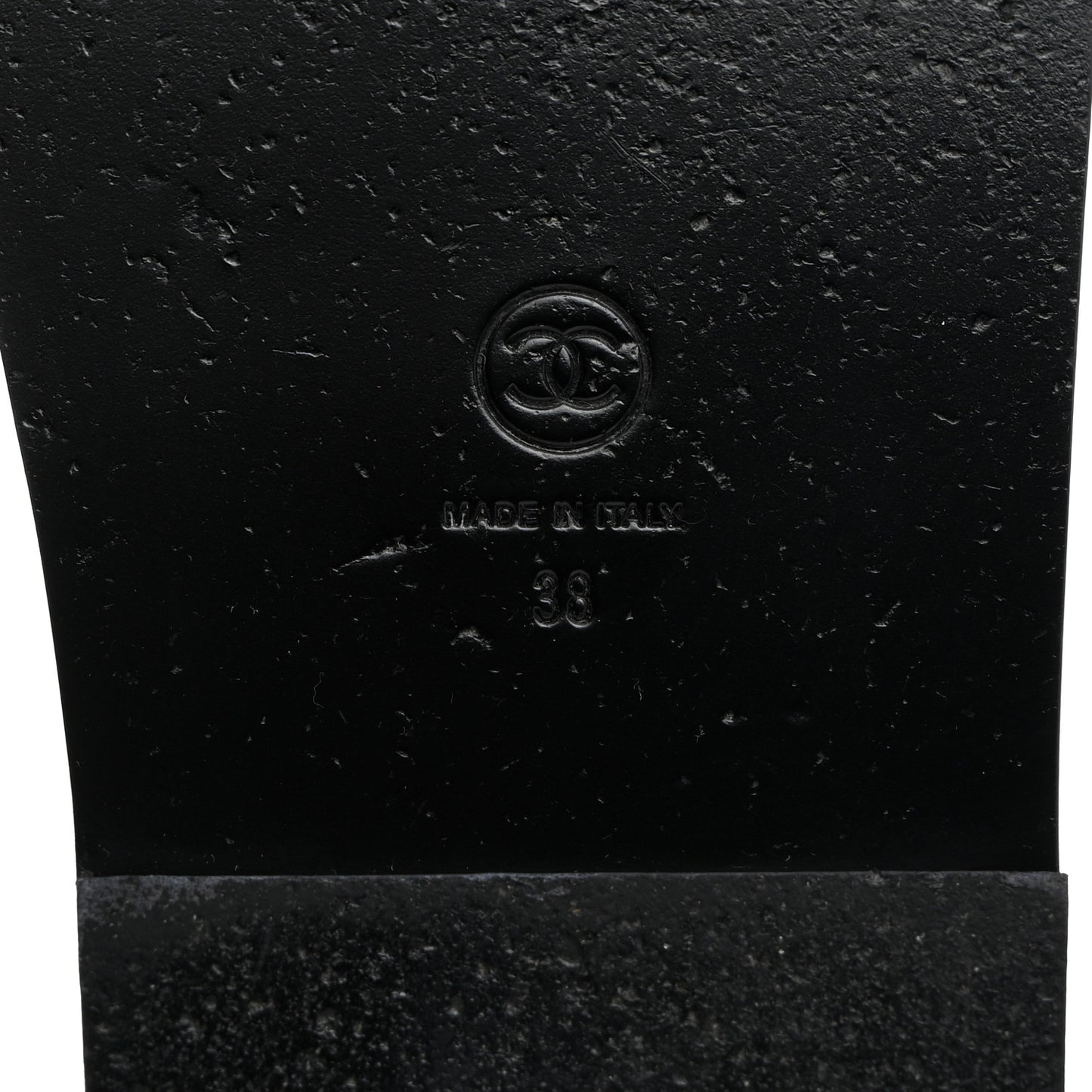 Grained Calfskin Velcro Dad Sandals 38 Black