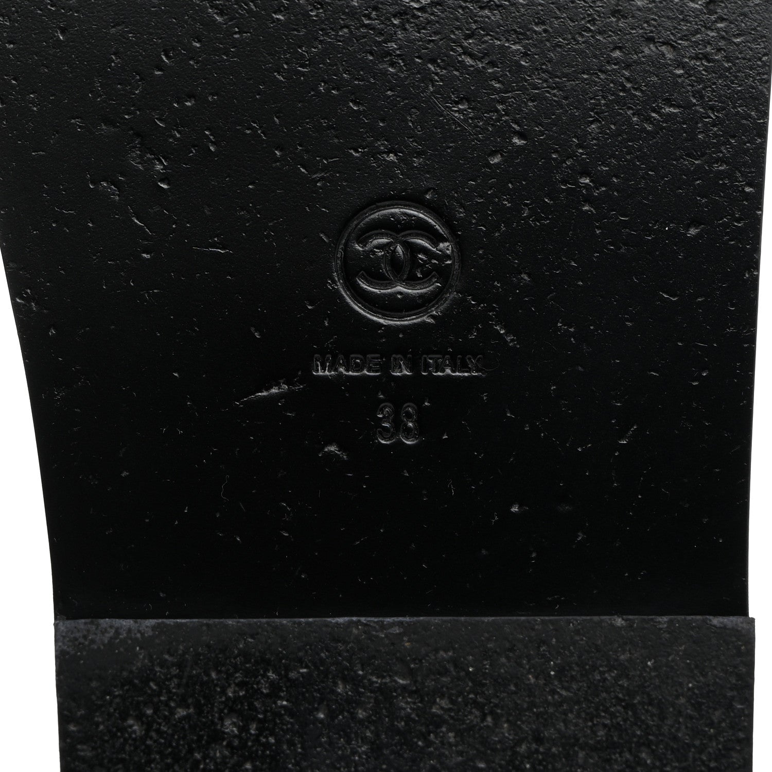 Chanel Grained Calfskin Velcro Dad Sandals 38 Black 8 of 9