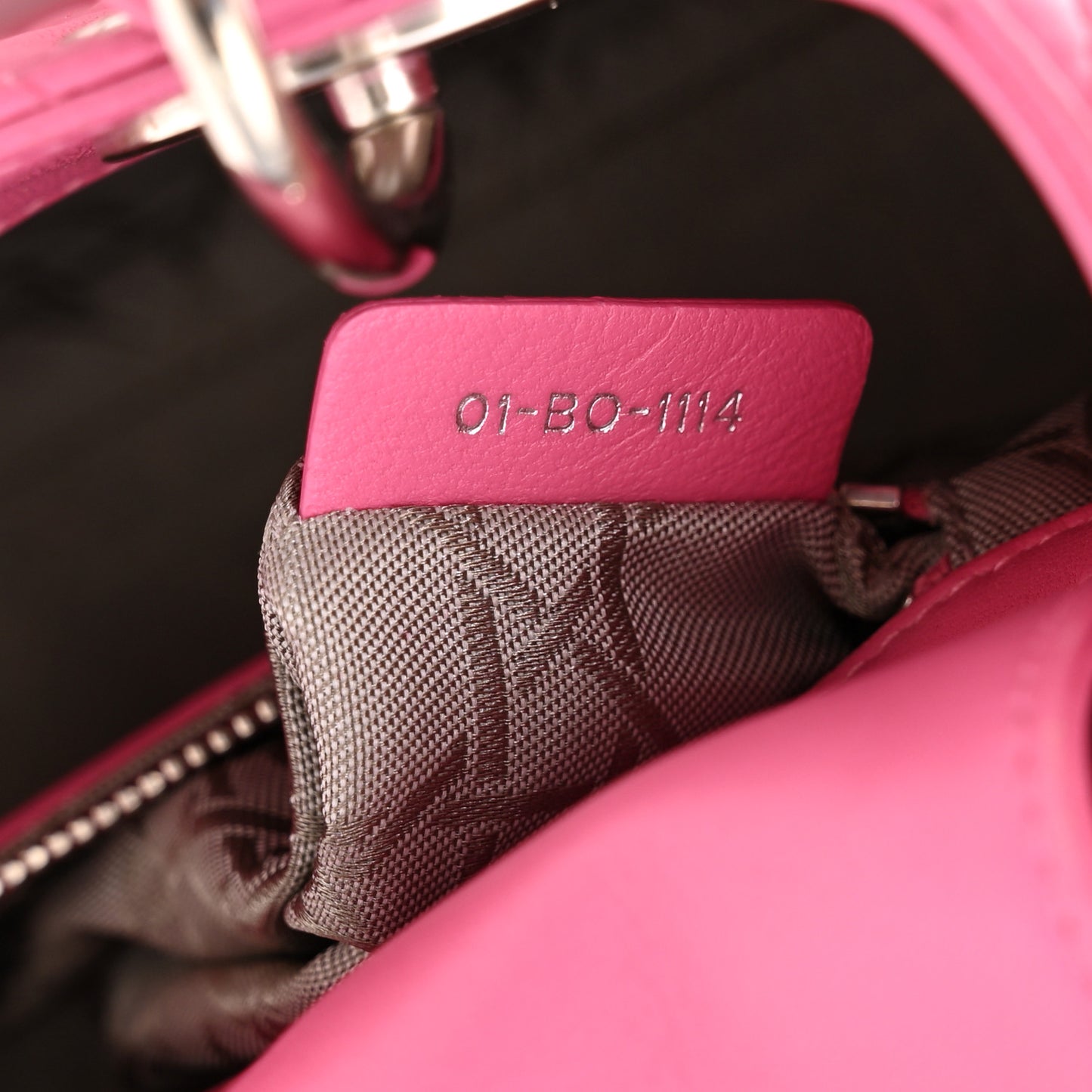Lambskin Cannage Mini Lady Dior Sorbet