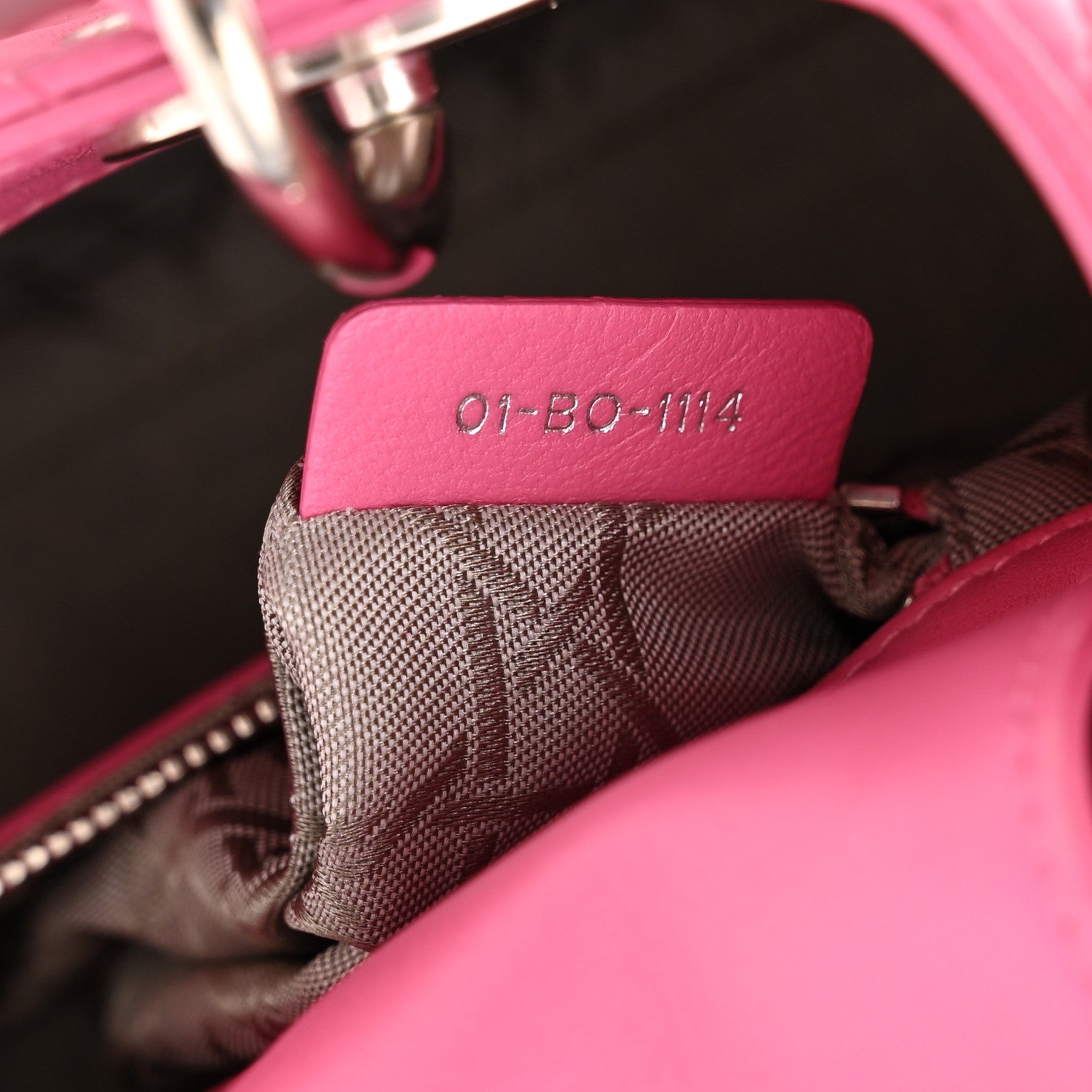 Christian Dior Lambskin Cannage Mini Lady Dior Sorbet 7 of 10