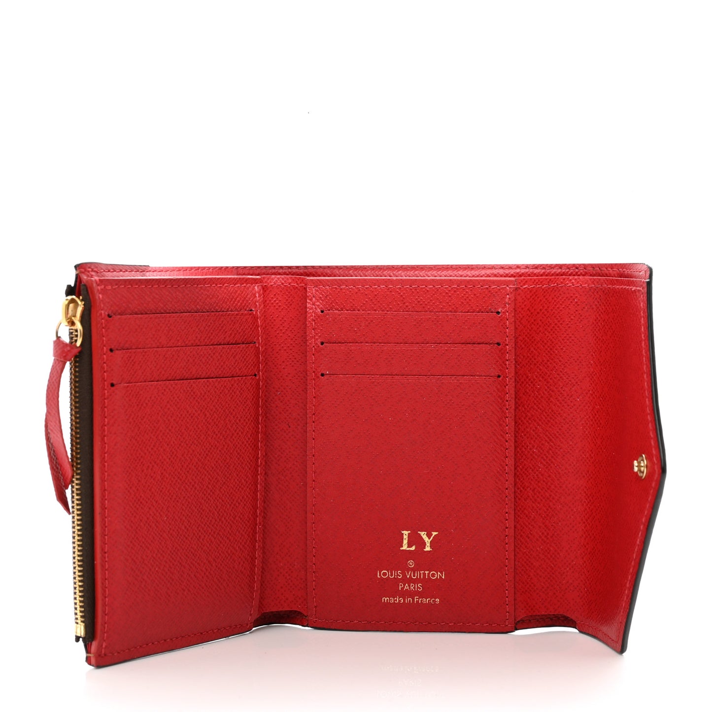 Damier Ebene Victorine Wallet Red