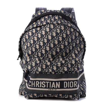 Christian Dior Oblique Diortravel Backpack Blue 1 of 9