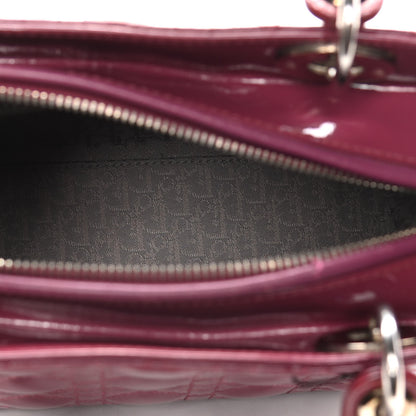 Christian Dior Patent Cannage Medium Lady Dior Dark Pink 5 of 15