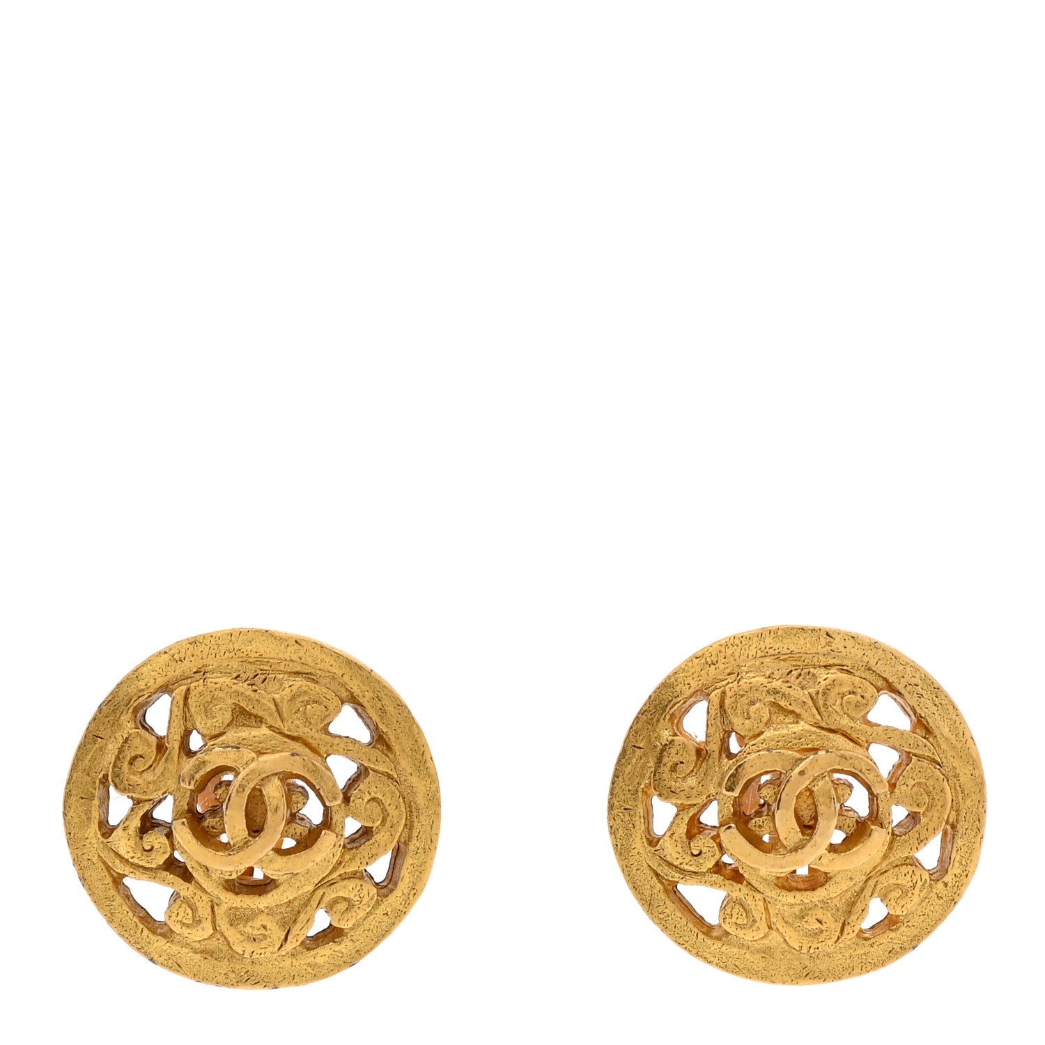 Chanel CC Clip On Earrings Gold 1 of 5