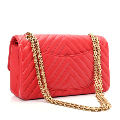 Chanel Calfskin Chevron Quilted 2.55 Reissue 225 Flap Red 3 of 9