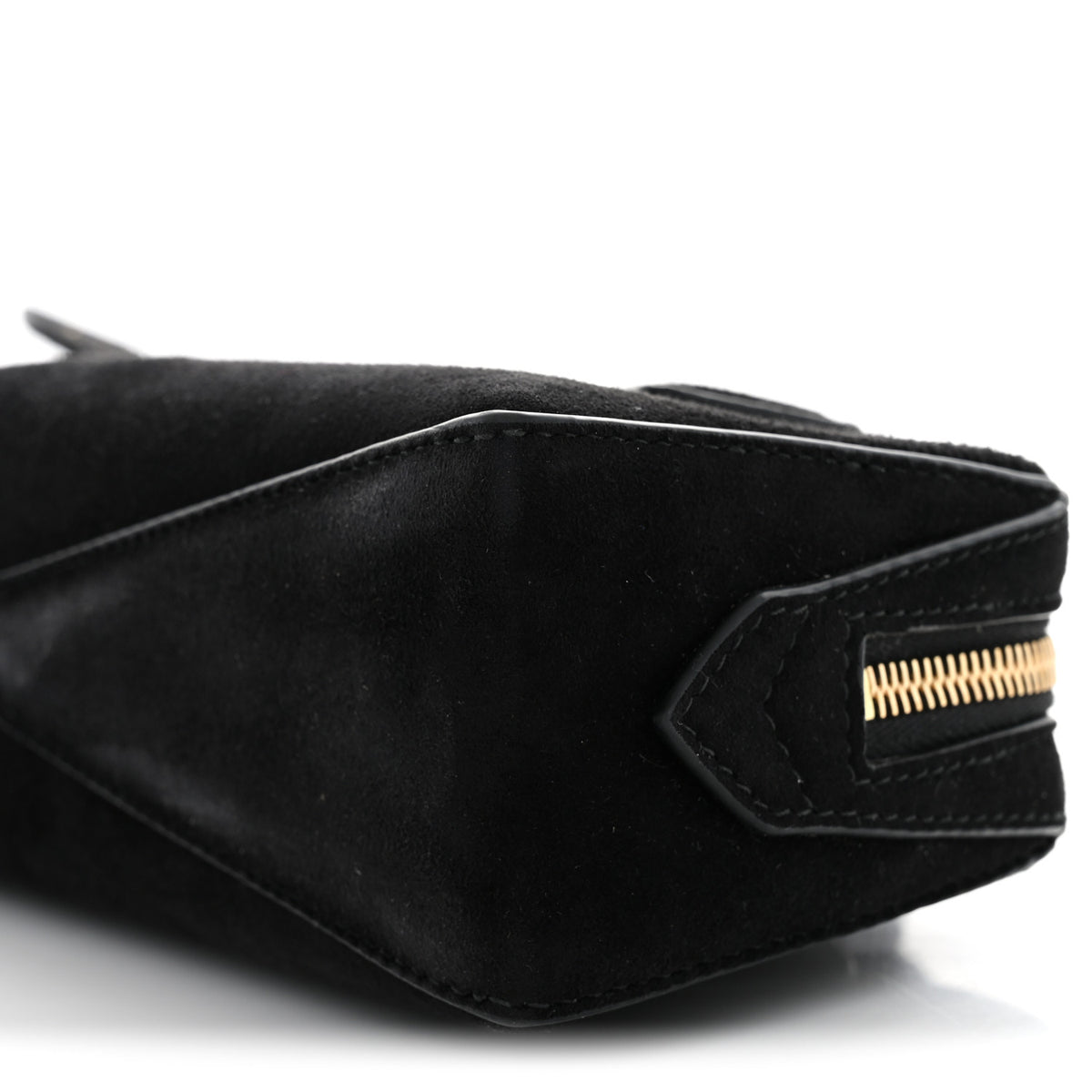 Suede Goatskin Le Teckel Clutch Black