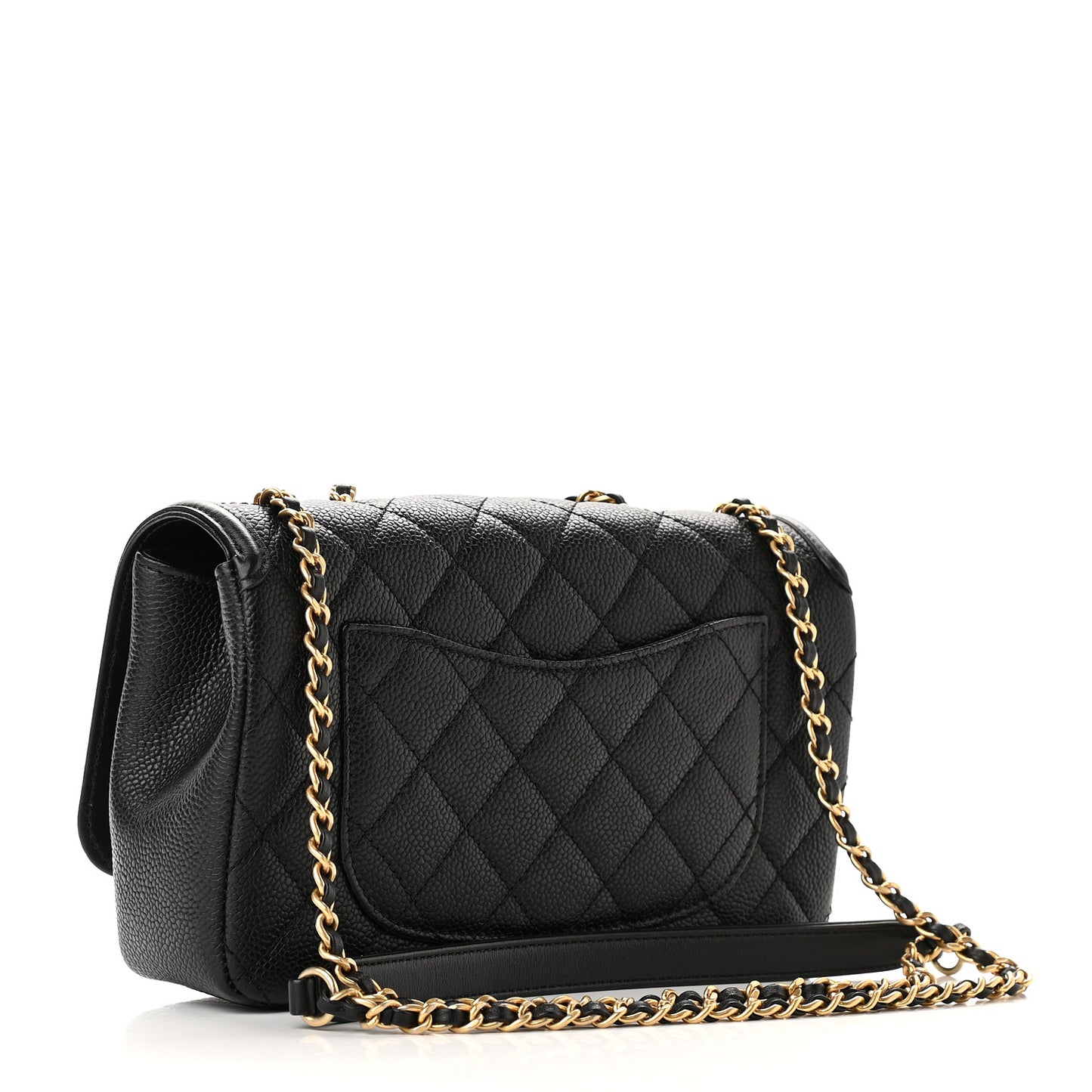 Caviar Quilted Small CC Filigree Flap Black