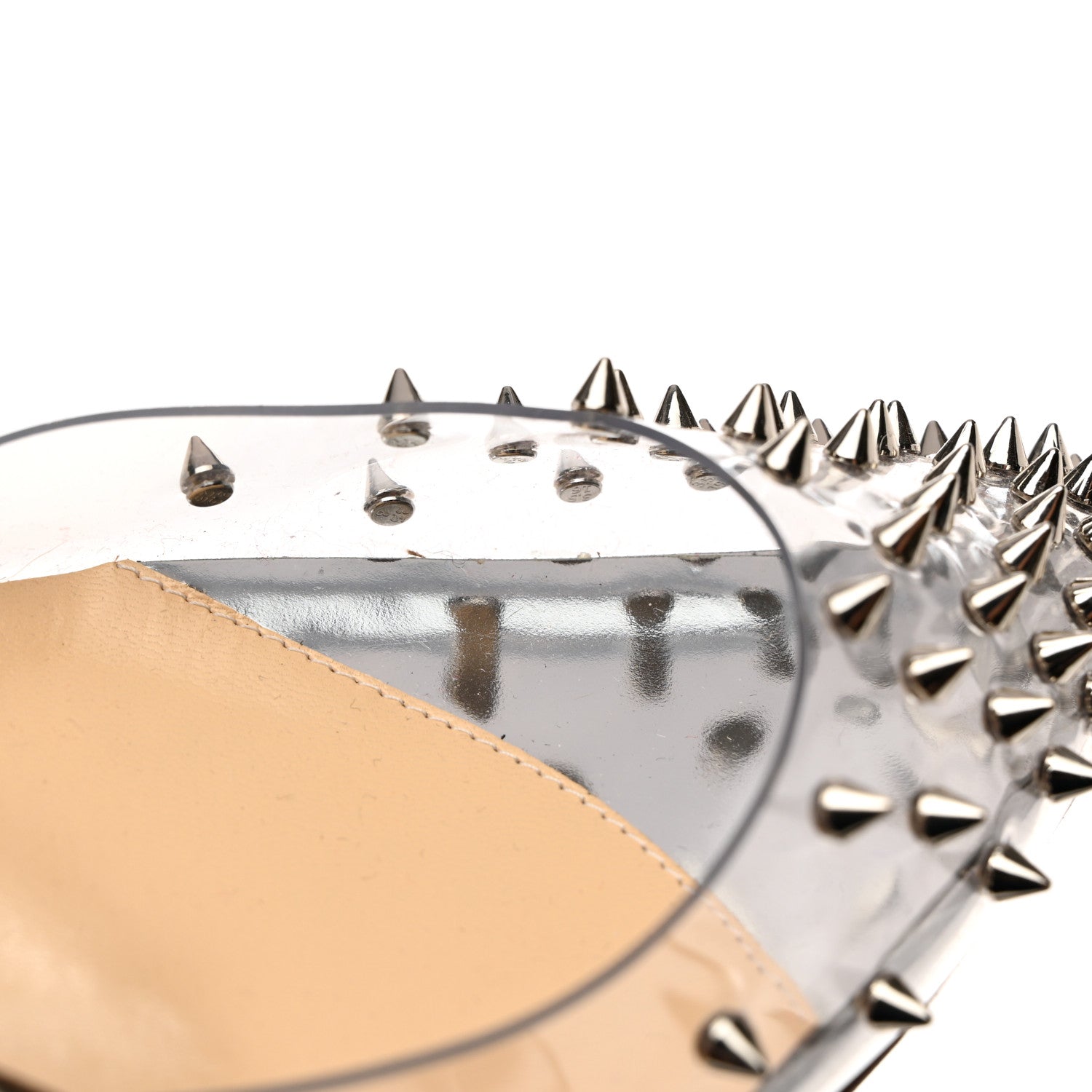 Christian Louboutin PVC Specchio Spikoo 70 Pumps 35 Light Gold 8 of 10