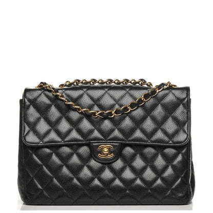 Chanel Caviar Quilted Jumbo Single Flap Black 1 of 11