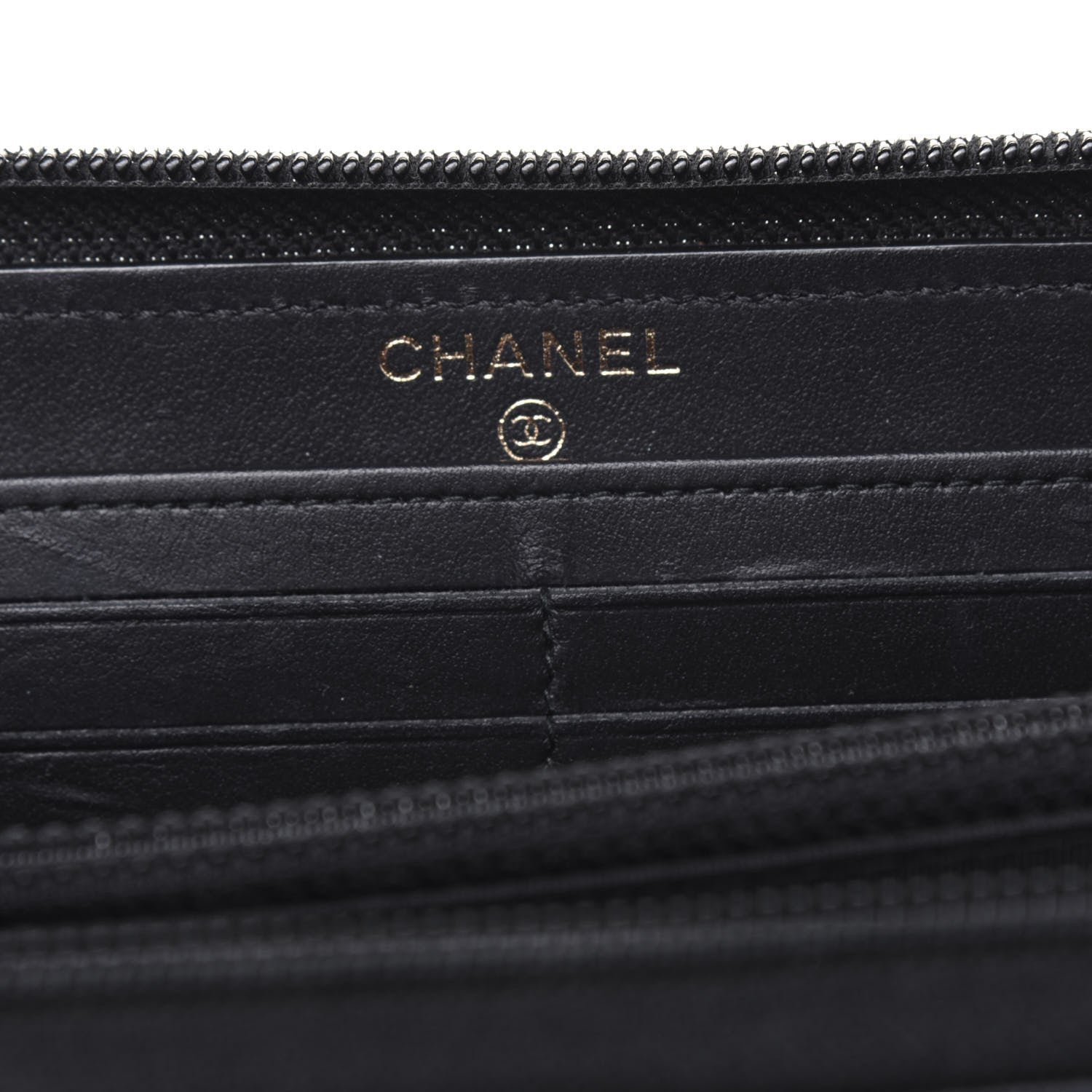 Chanel Caviar Quilted Boy Long Zip Around Wallet Black 6 of 14