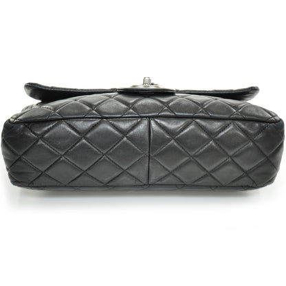 Chanel Lambskin Quilted Jumbo Flap Black SHW 4 of 8