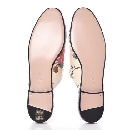 Gucci Calfskin Stamp Allover Rose Princetown Slippers 40.5 Ivory Multicolor 5 of 9