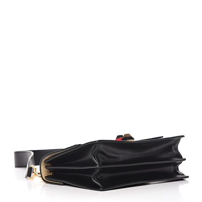Fendi Vitello Liberty Bi-Color FF 1974 Embossed Kan I Shoulder Bag Black Maya 4 of 10