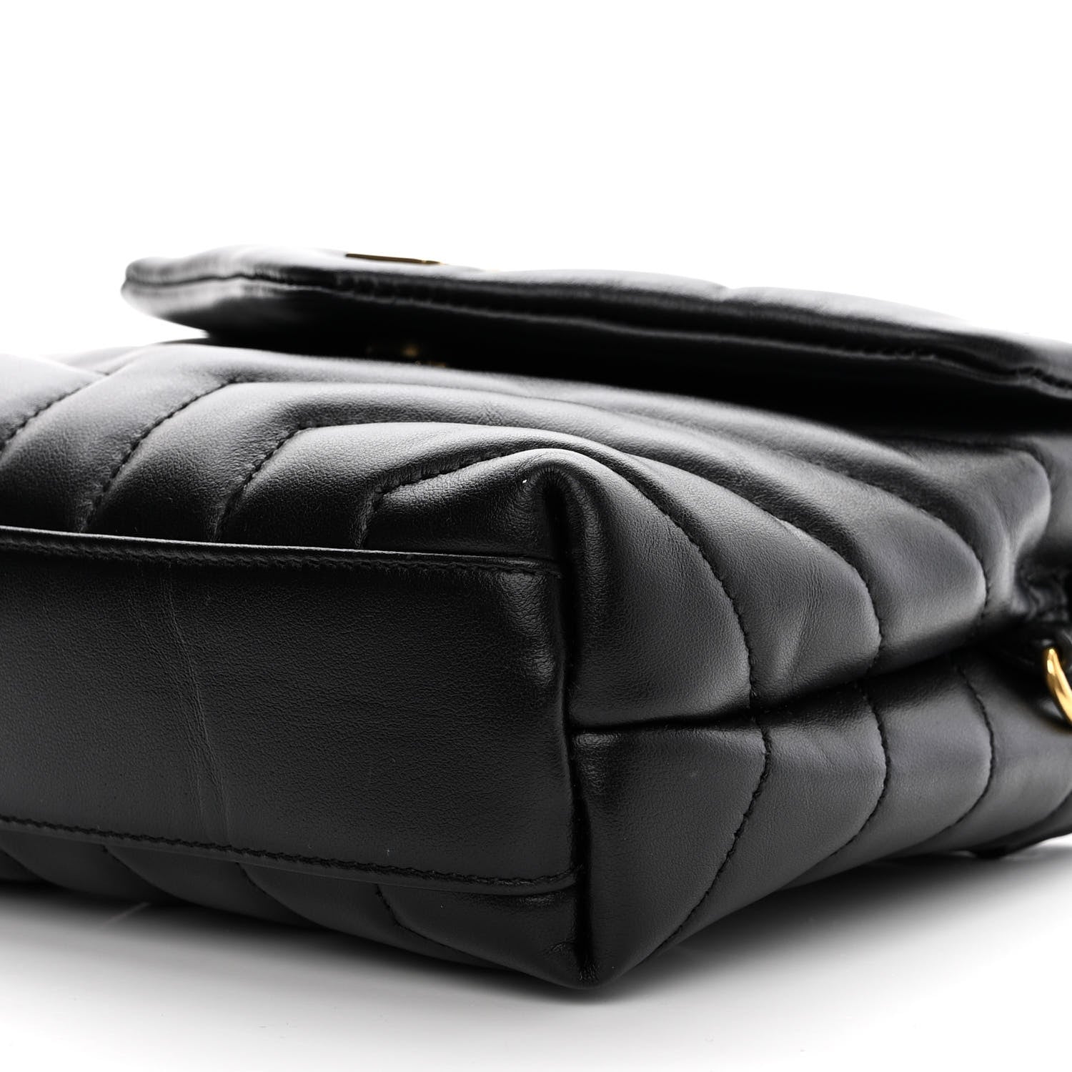 Saint Laurent Calfskin Y Quilted Monogram Toy Loulou Crossbody Bag Black 12 of 12