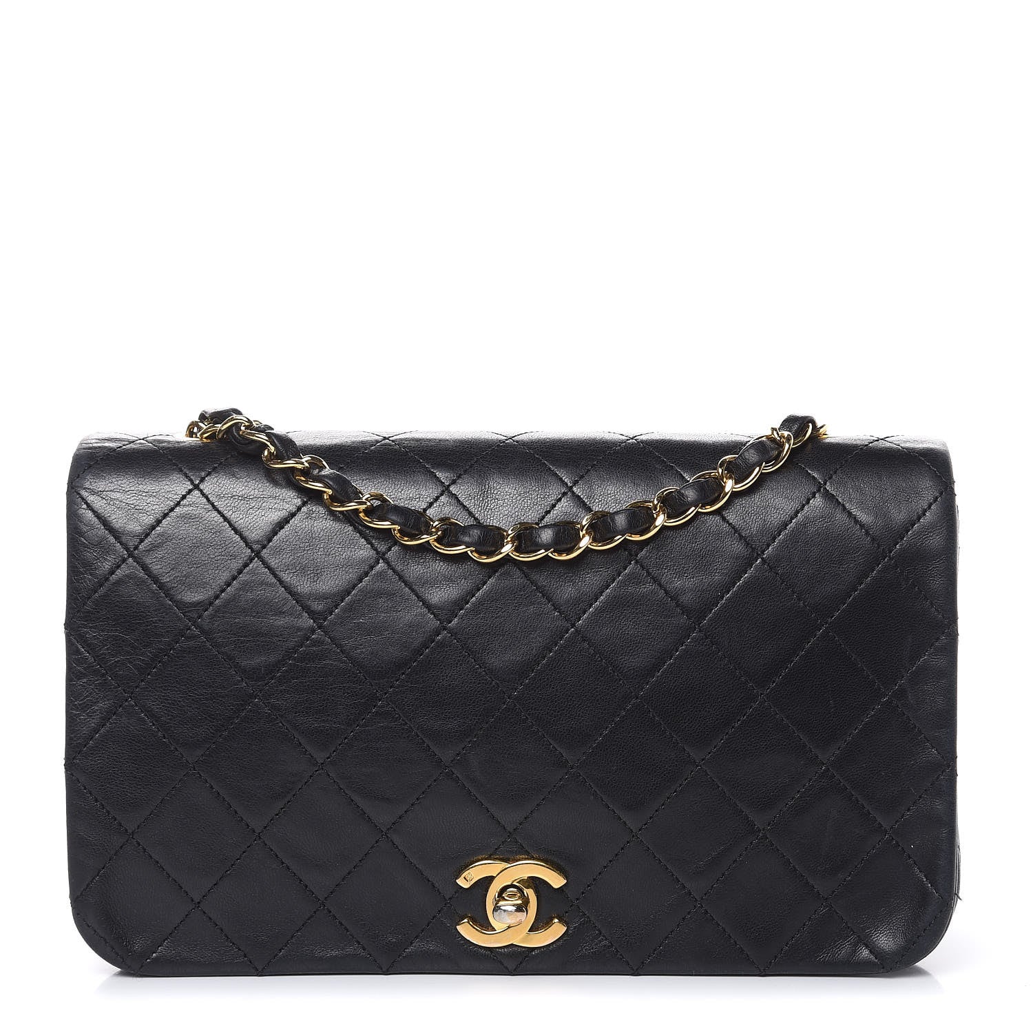 Chanel Lambskin Quilted Small Single Flap Black 1 of 13