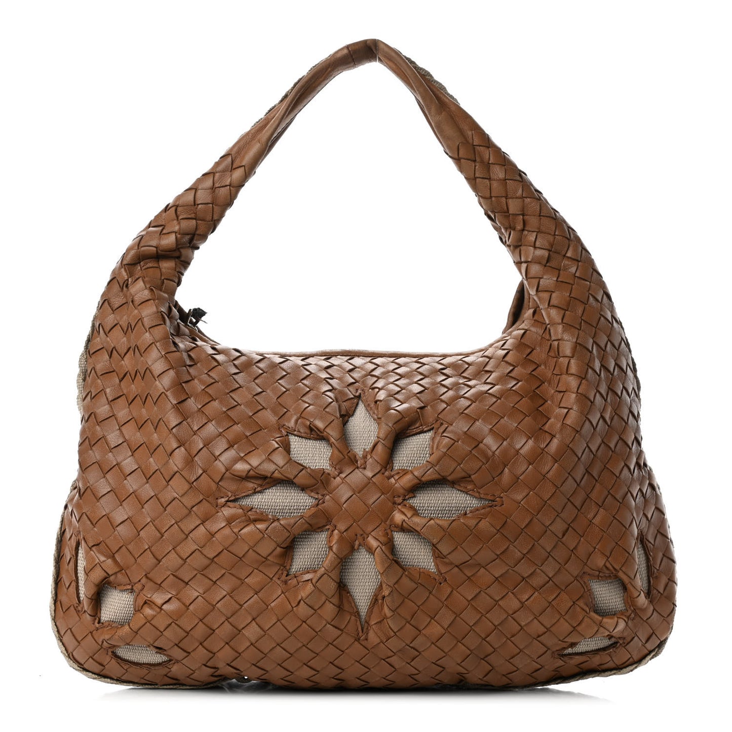 Nappa Intrecciato Flower Medium Veneta Hobo