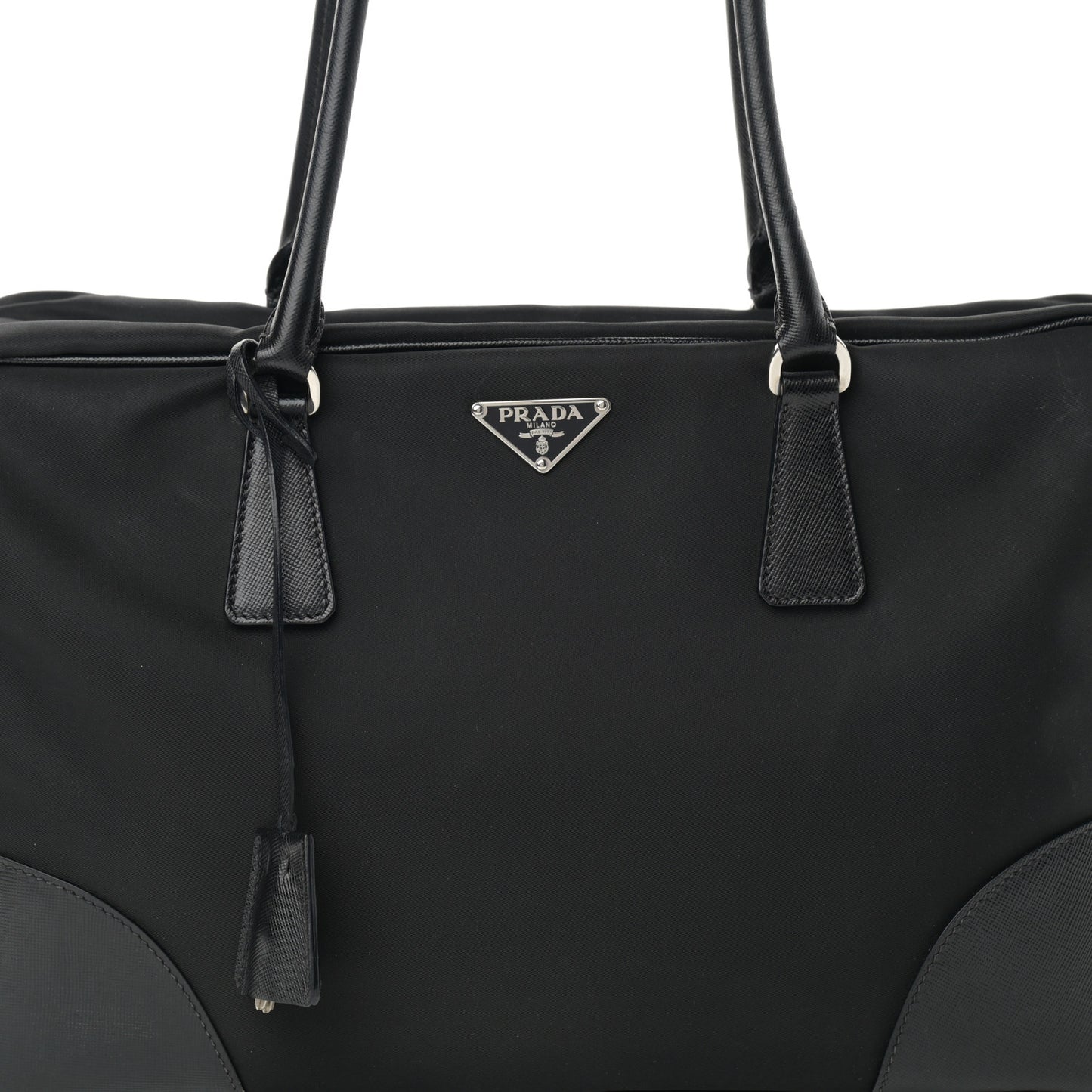 Tessuto Nylon Saffiano Tote Black
