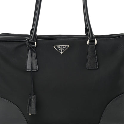 Prada Tessuto Nylon Saffiano Tote Black 8 of 15
