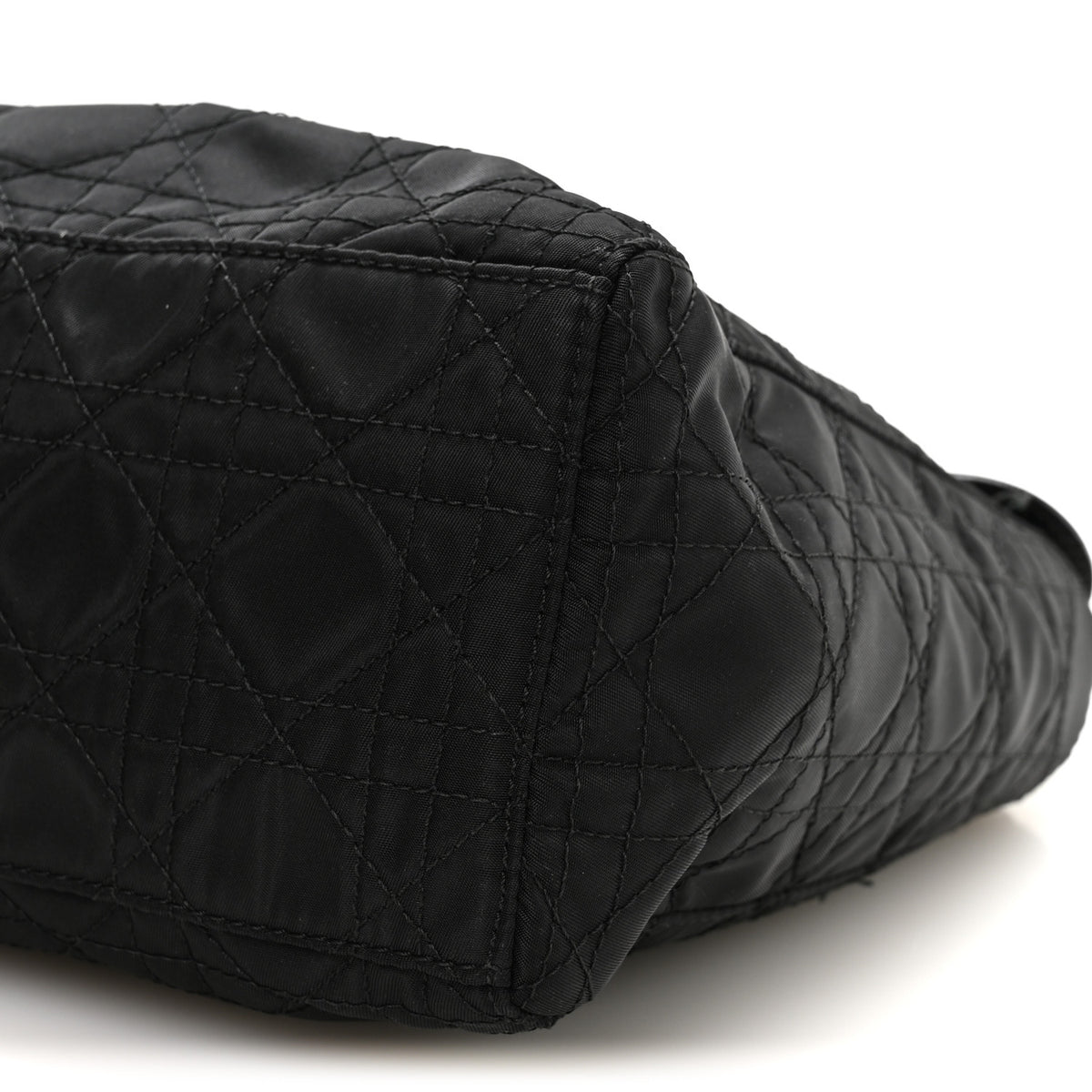 Nylon Cannage Medium Lady Dior Black