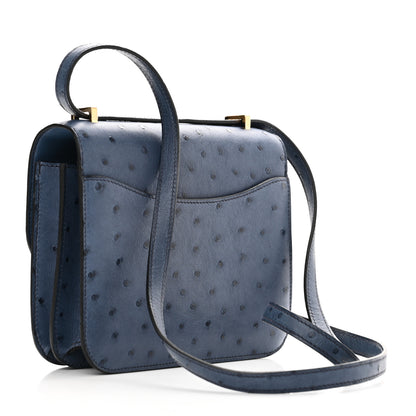 Hermes Ostrich Constance 18 Bleu Roi 3 of 11