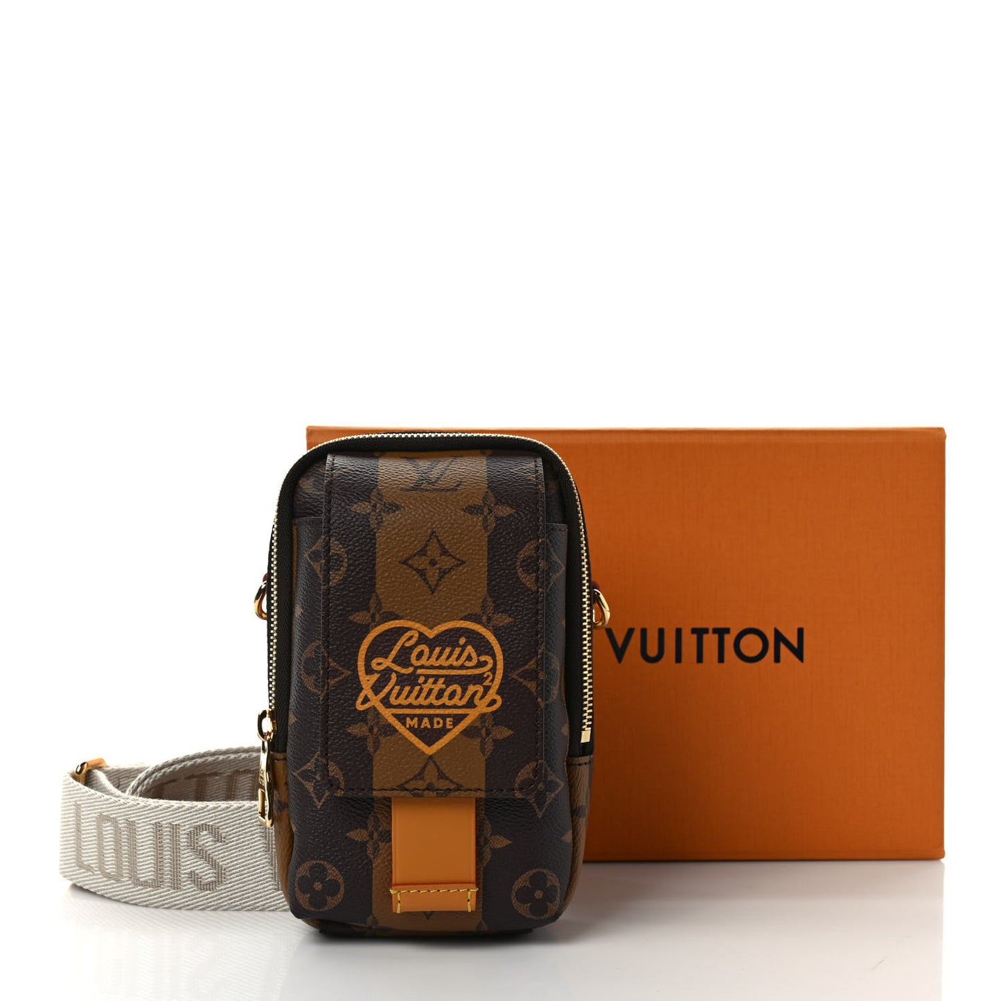 X NIGO Reverse Monogram Flat Double Phone Pouch
