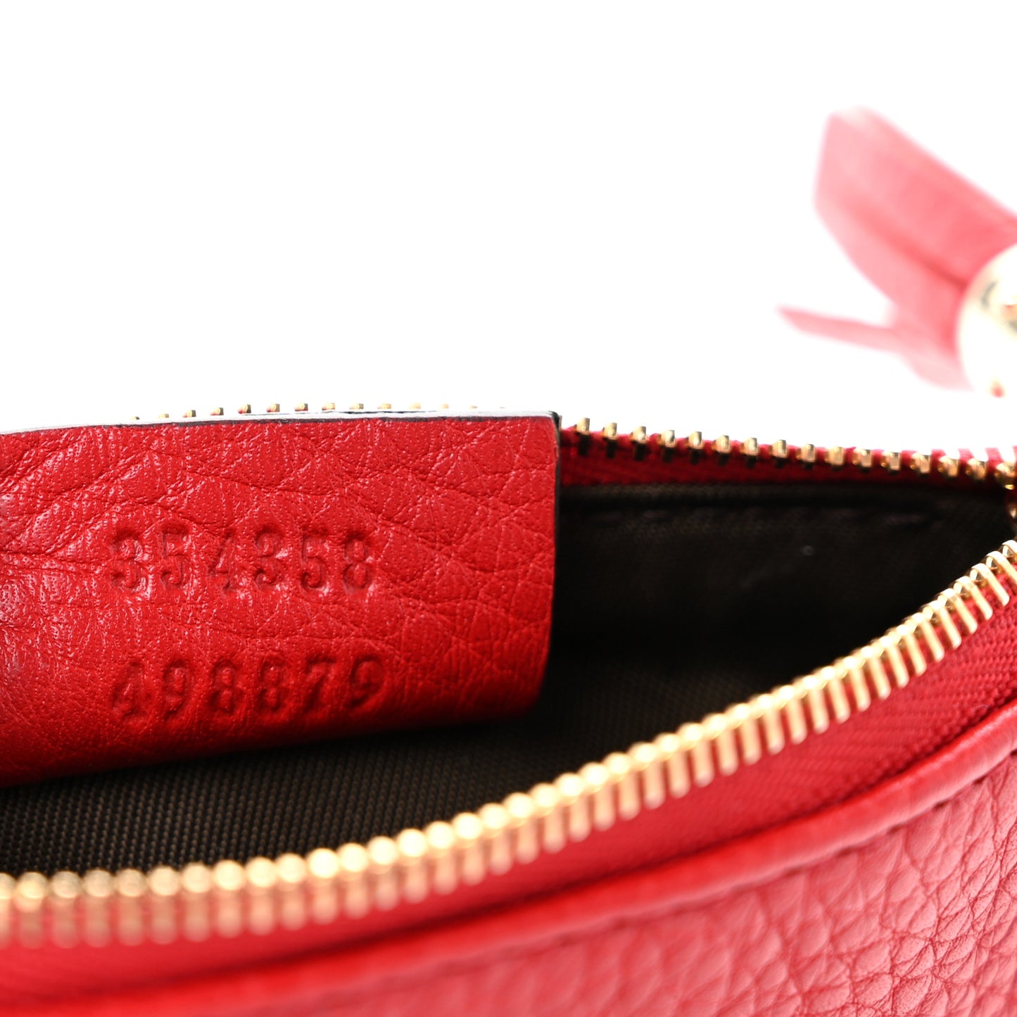 Pebbled Calfskin Soho Key Case Red Red