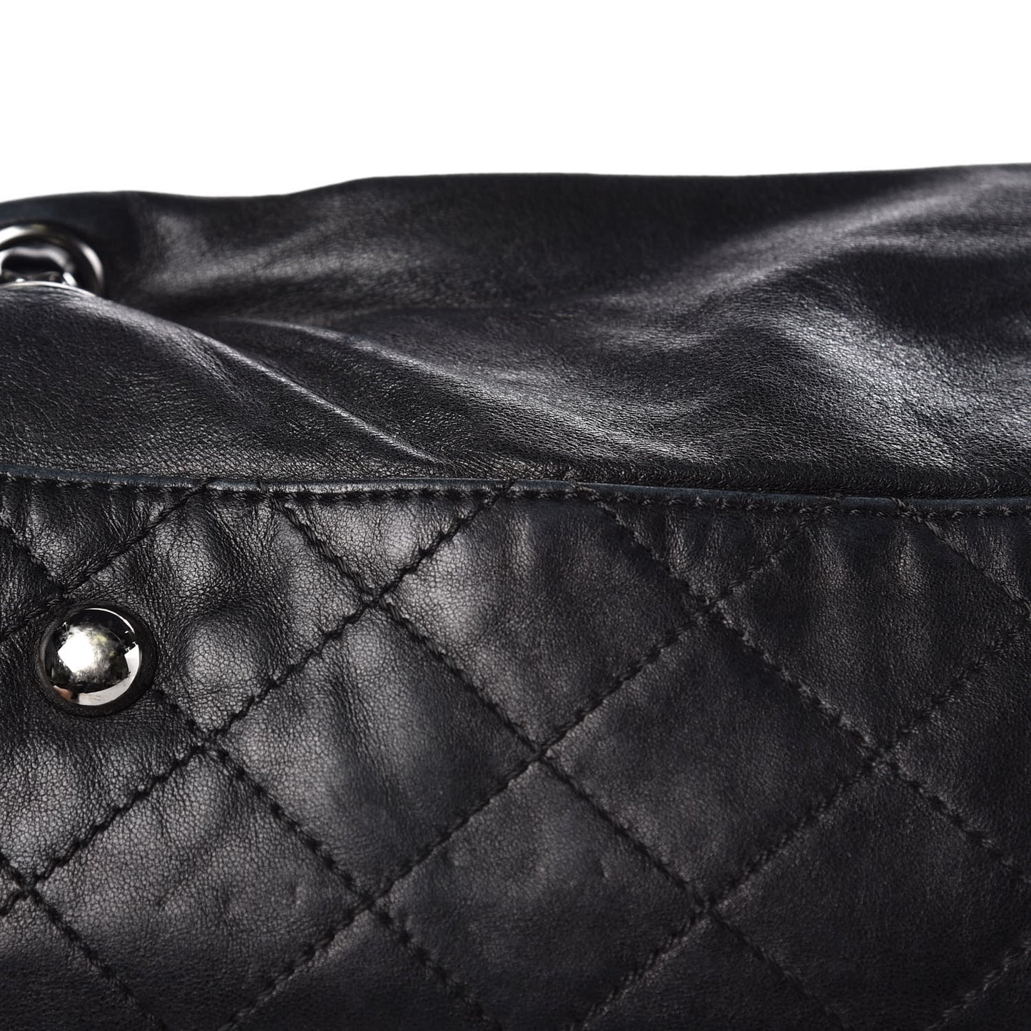 Lambskin Chain Shoulder Bag Black