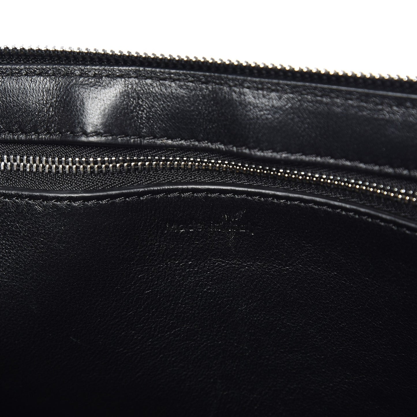 Calfskin Medium Bi-Color Edge Shoulder Bag Almond