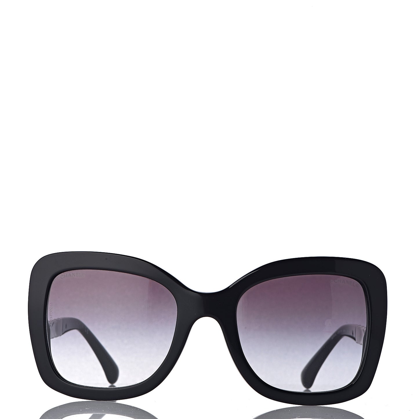 Acetate Spring Butterfly Sunglasses 5370 Black Silver