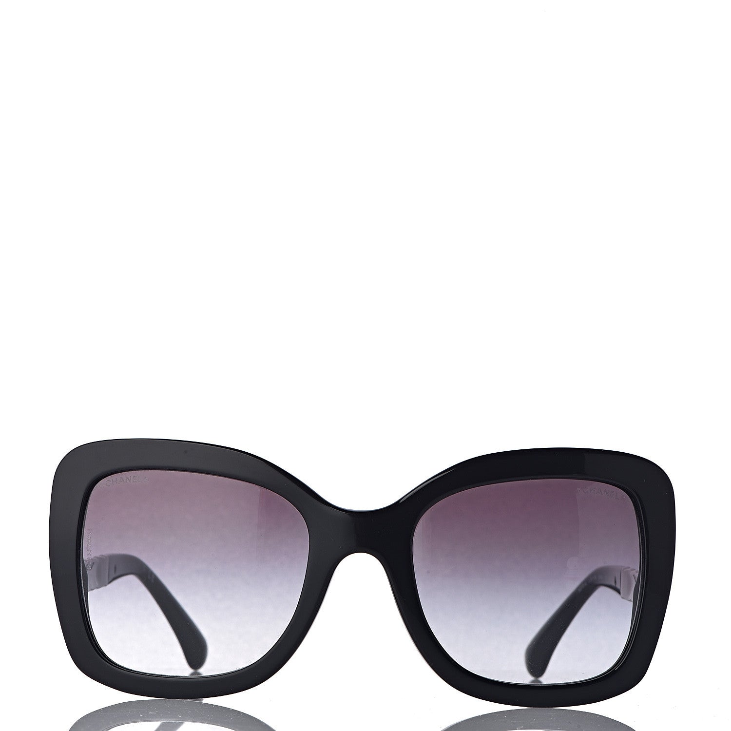 Chanel Acetate Spring Butterfly Sunglasses 5370 Black Silver 2 of 9