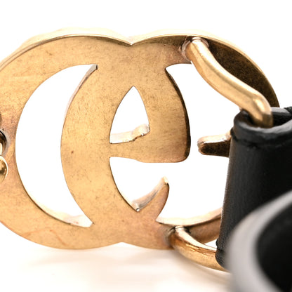 Gucci Calfskin Pearl Double G 20mm Belt 85 34 Black Cream 7 of 7