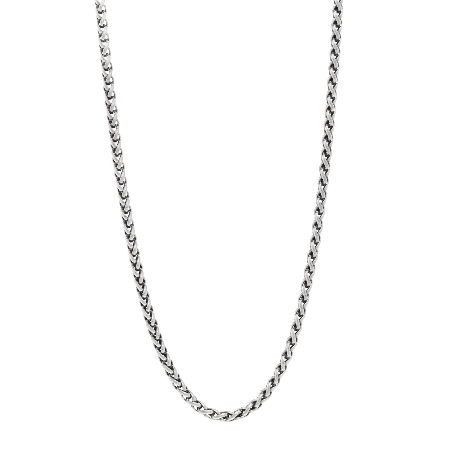 David Yurman Sterling Silver 4mm Wheat Chain Necklace 20" 1 of 4
