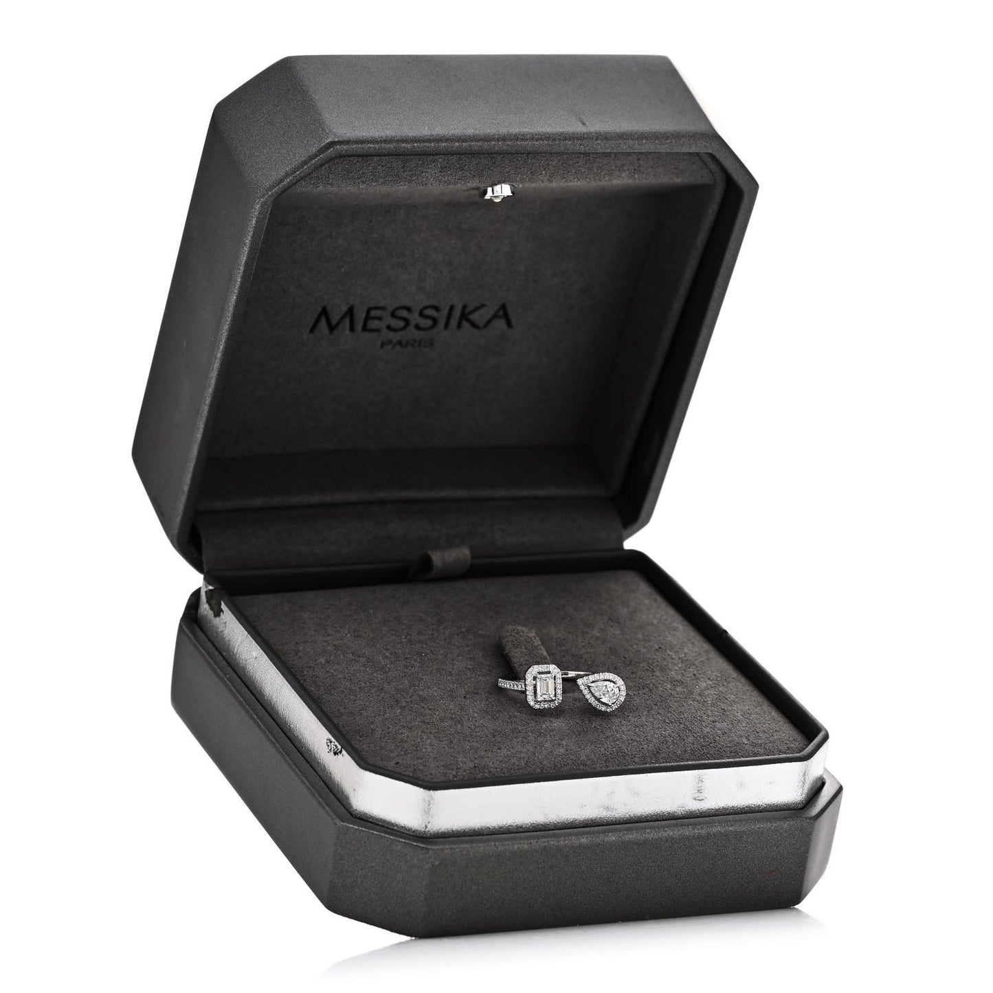 18K White Gold Diamond .70ct My Twin Moi & Toi Ring 53 6.25