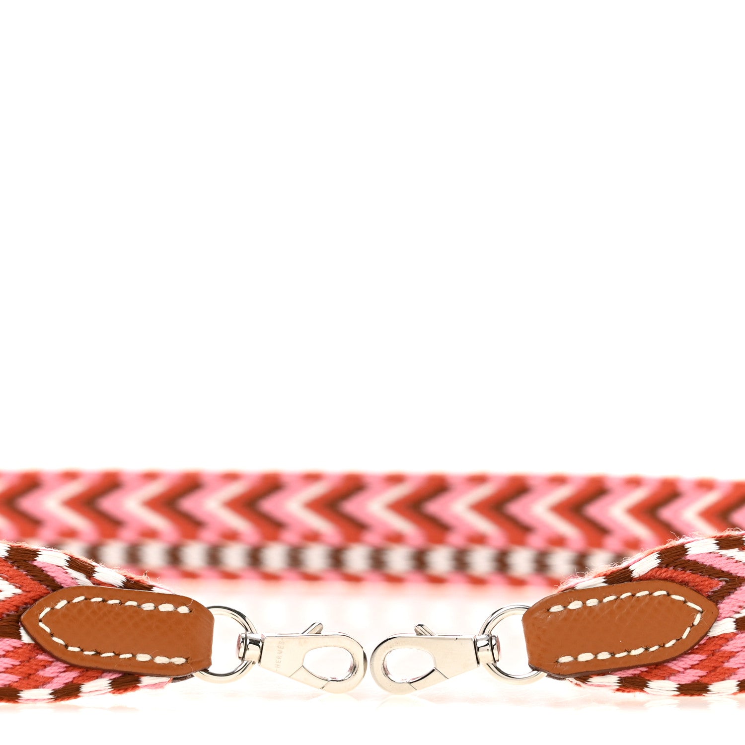 Hermes Toile Swift 25mm Sangle Allegro Shoulder Strap Rose Confetti White Gold 3 of 5
