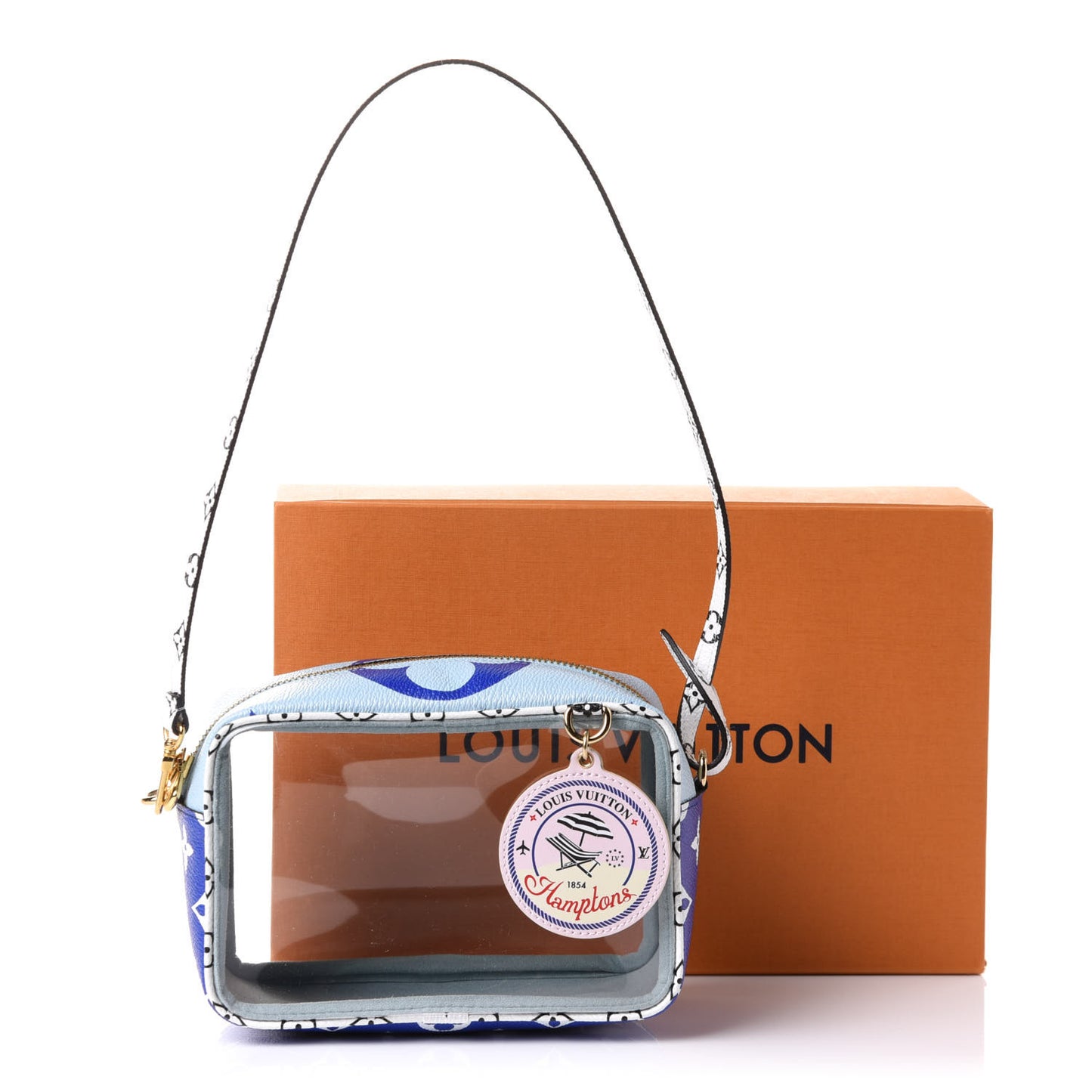 Monogram Giant Hamptons Beach Pouch Blue