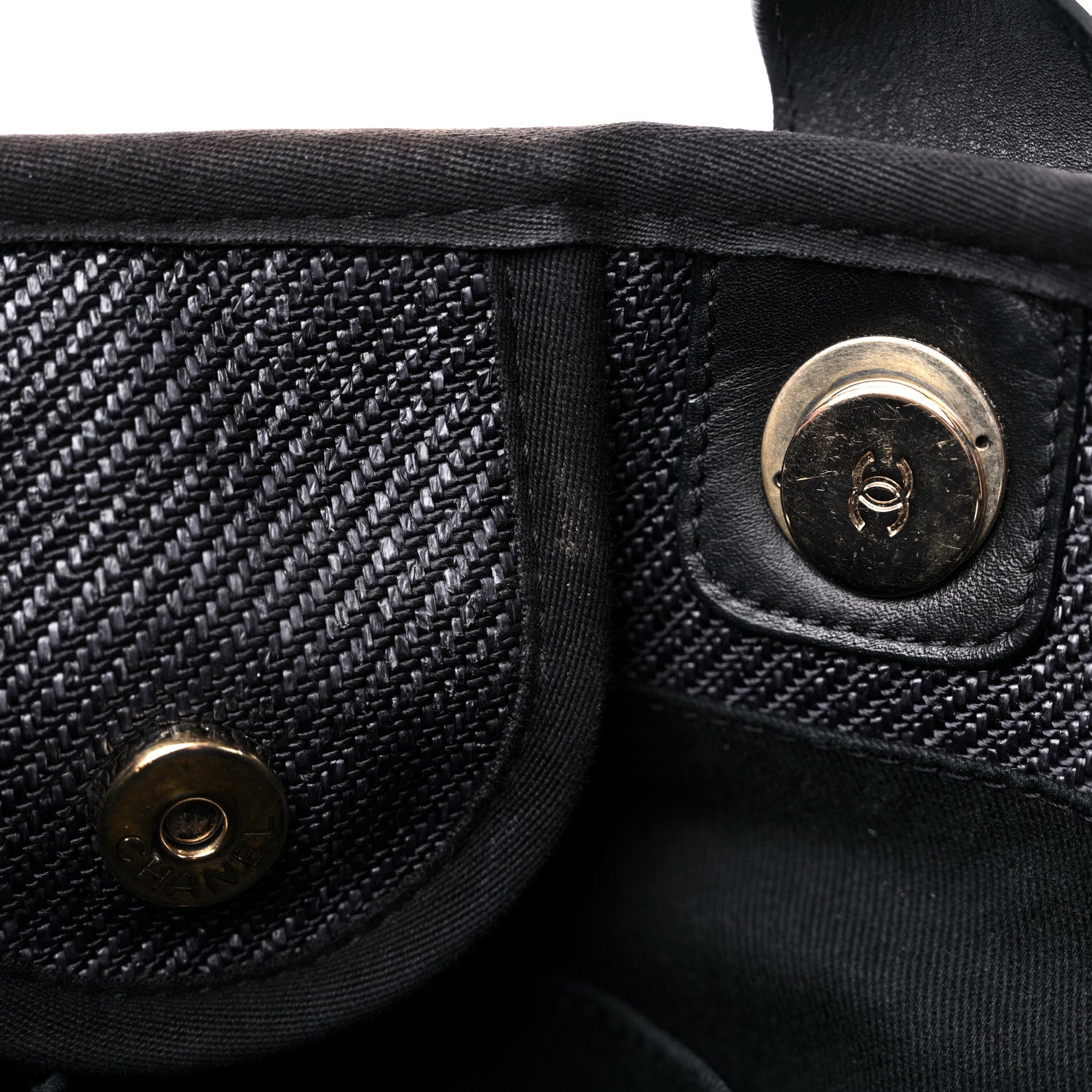 Chanel Woven Straw Raffia Medium Deauville Tote Black 12 of 16