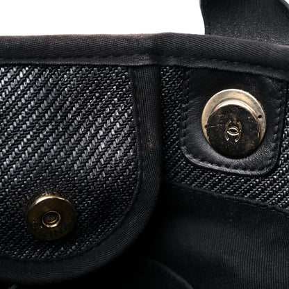 Chanel Woven Straw Raffia Medium Deauville Tote Black 12 of 16