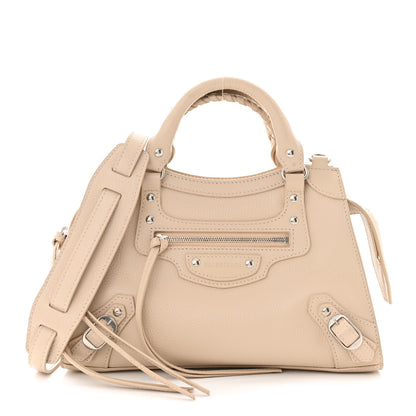 Balenciaga Grained Calfskin Silver Hardware XS Neo Classic City Cream 1 of 11