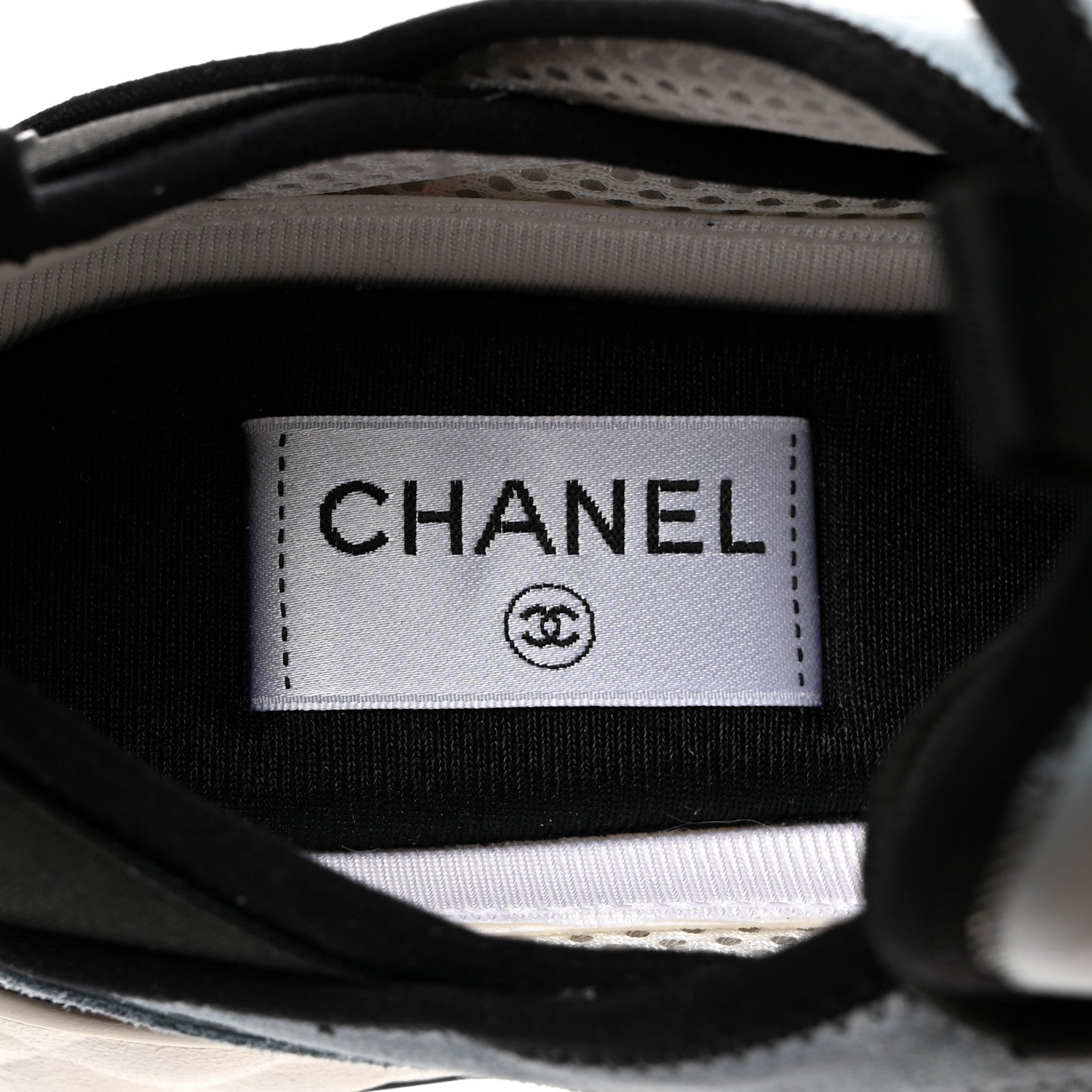 Chanel Suede Calfskin Nylon Grosgrain CC Sneakers 40 Light Blue 7 of 8