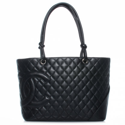 Chanel Calfskin Quilted Large Cambon Tote Black 1 of 8