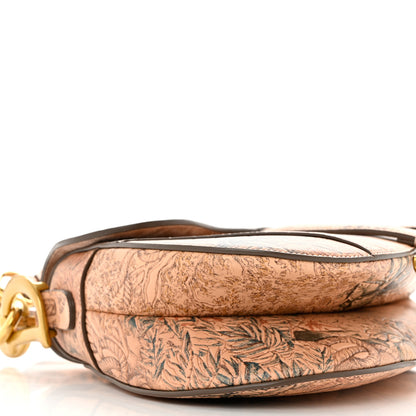 Christian Dior Calfskin Embossed Saddle Bag Brown Multicolor 9 of 10