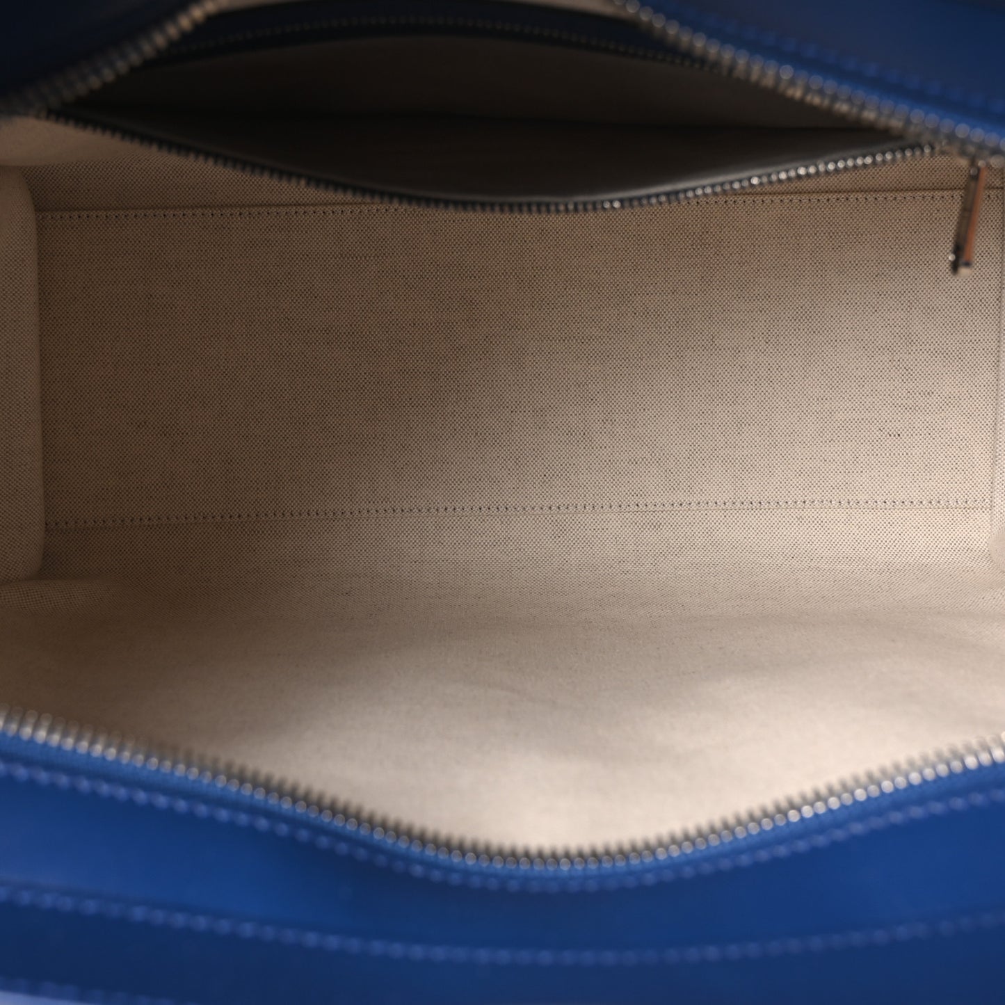 Calfskin GG Tennis Embossed Tote Bag Intense Metal Blue
