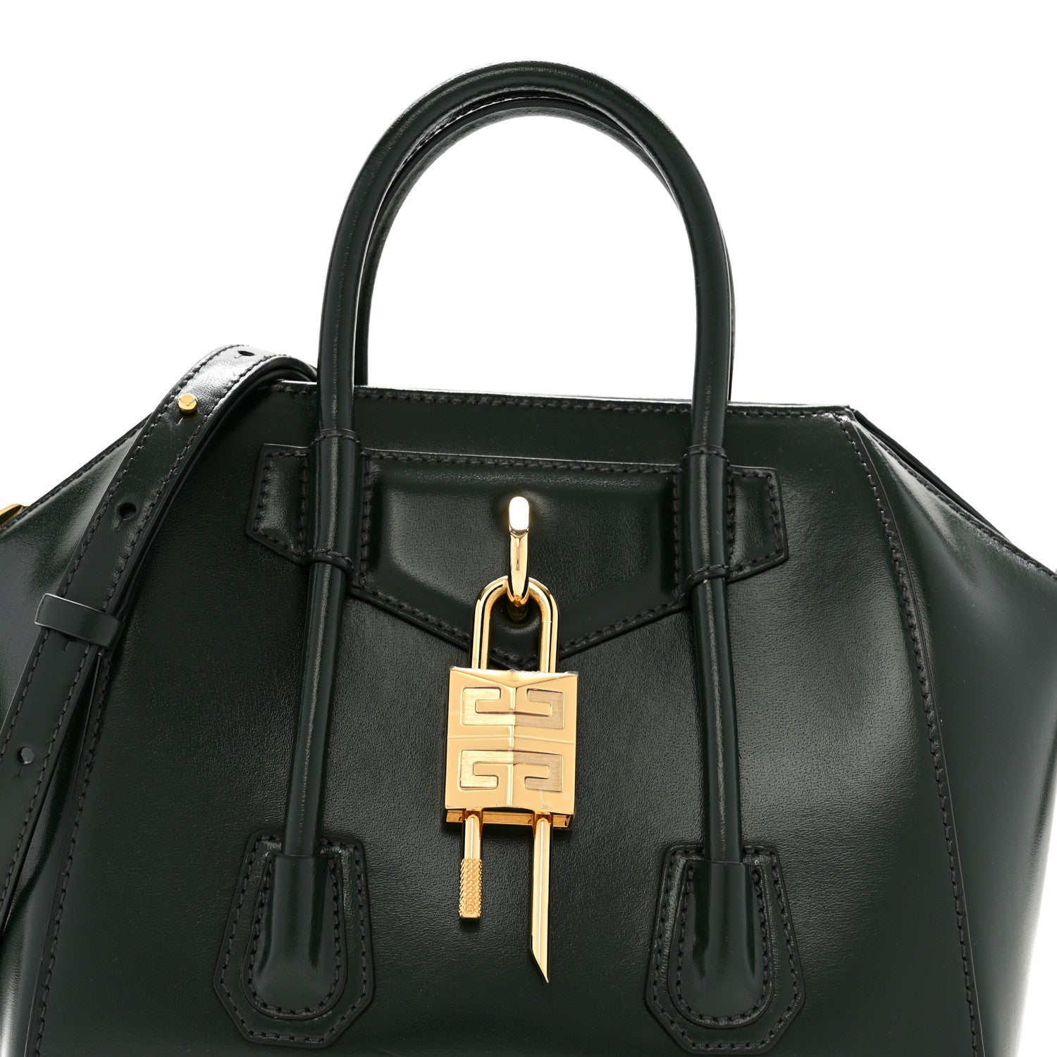Givenchy Box Calfskin Mini Lock Antigona Shoulder Bag Green Forest 7 of 10
